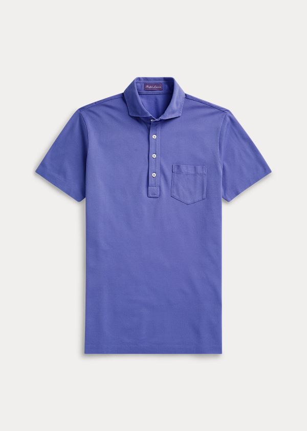 Ralph Lauren Washed Piqué Polo Shirt Herre Danmark (GOMDC8530)